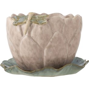 Creative Collection Jaylee Urtepotte m. Undersk�l H13,5 cm, Rosa