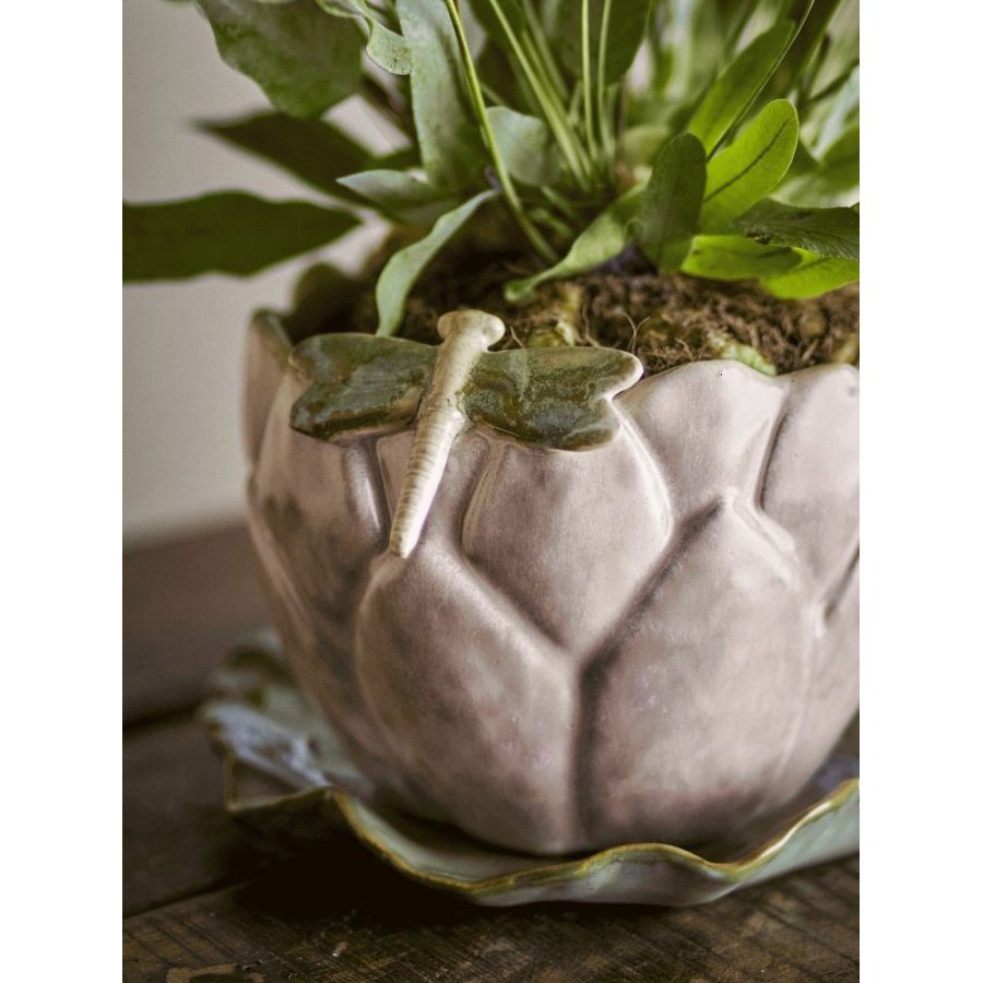 Creative Collection Jaylee Urtepotte m. Undersk�l H13,5 cm, Rosa