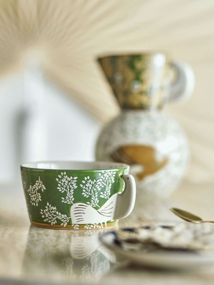 Bloomingville Hezha Schale �13 cm, Gr&uuml;n