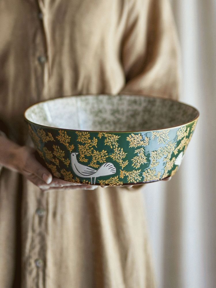 Bloomingville Hezha Schale �28 cm, Gr&uuml;n