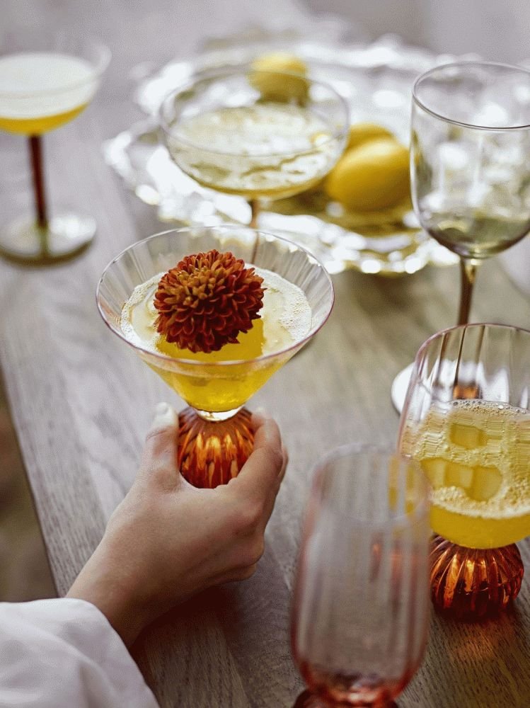 Bloomingville Taurin Vinglas 43 cl, Amber