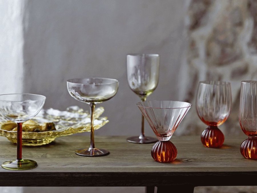 Bloomingville Taurin Champagneglas 25 cl, Amber