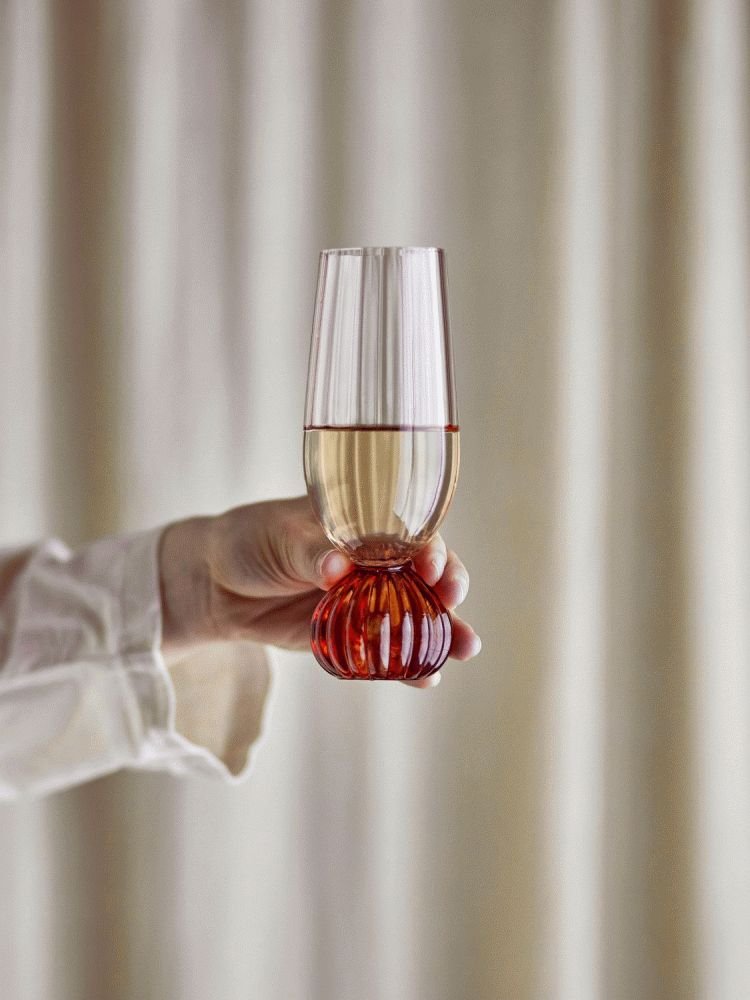 Bloomingville Taurin Champagneglas 25 cl, Amber