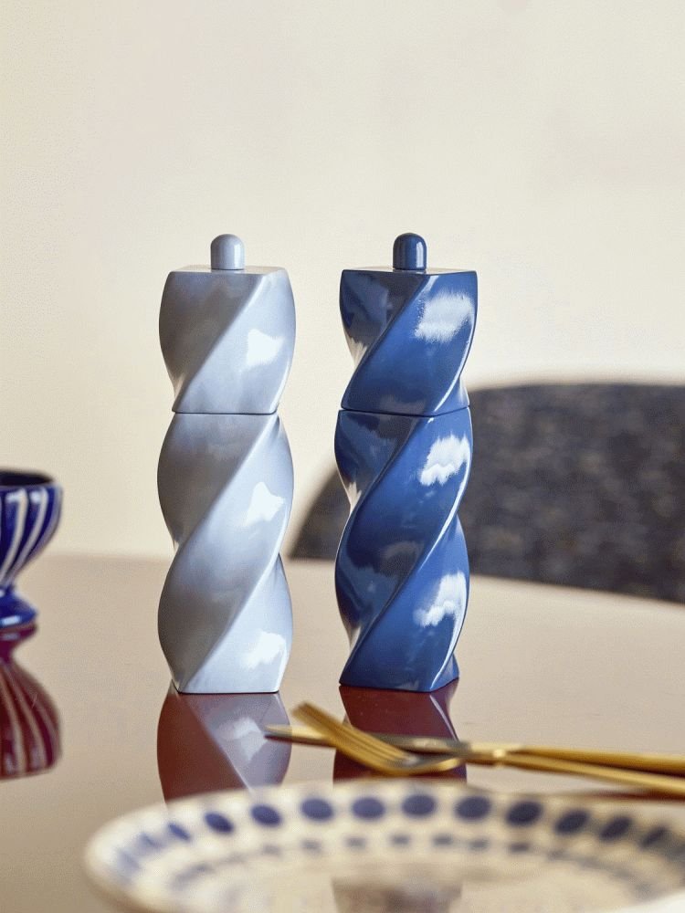 Bloomingville Riley Salt & Peberkv�rn H18,5 cm, Bl�