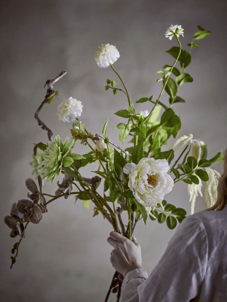 Bloomingville Rise Kunstig Buket, Hvid