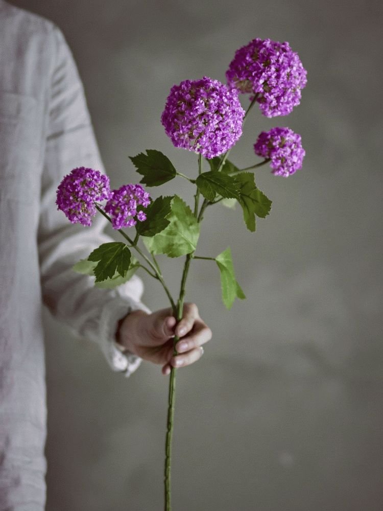 Bloomingville Snowball Kunstig Stilk 73,5 cm, Lilla