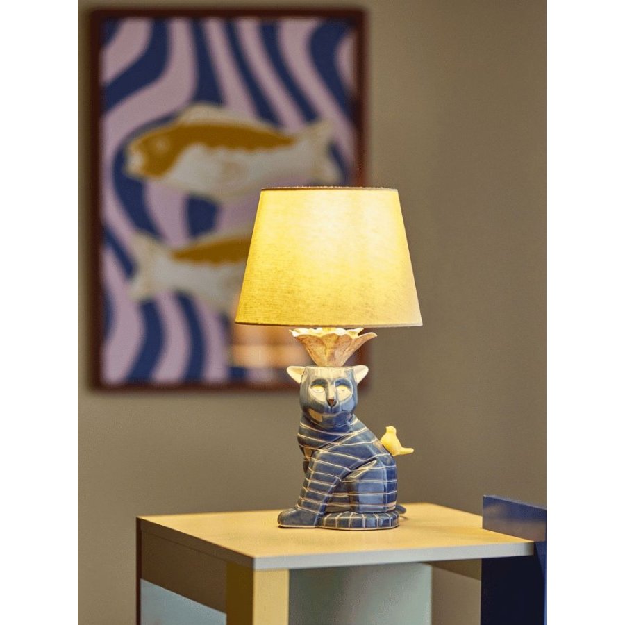 Bloomingville Eri Tischleuchte H40 cm, Blau