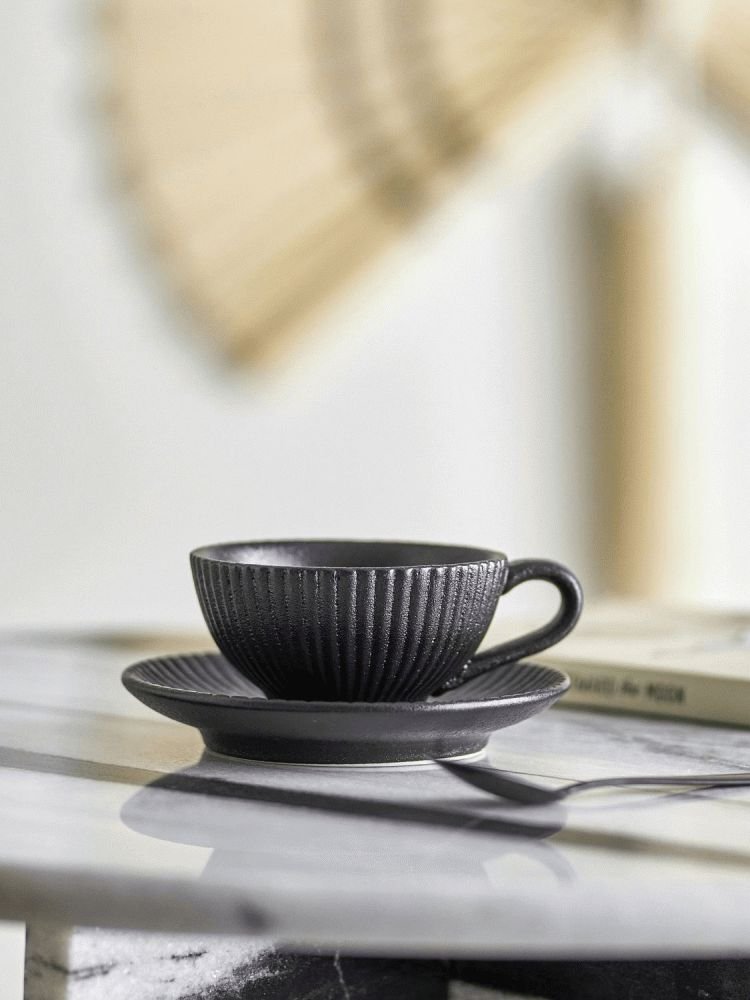 Bloomingville Neri Cappuccinokop m. Underkop 20 cl, Sort