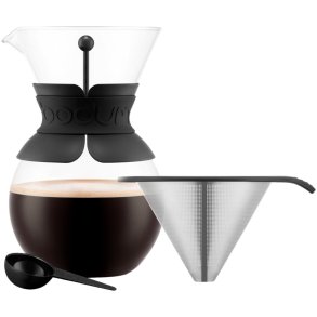Bodum POUR OVER Kaffeebereiter fr 8 Tassen 1 L, Schwarz
