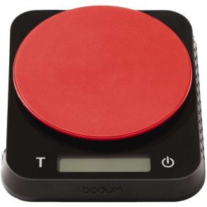 Bodum BISTRO Barista-Kaffeewaage, Schwarz/Rot