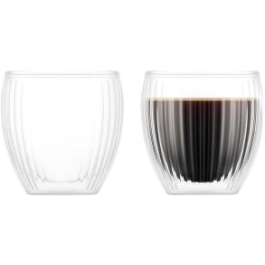 Bodum PAVINA Glas 2er Set 20 cl, Gerippt