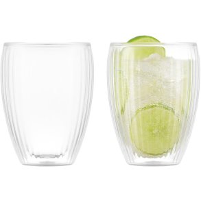Bodum PAVINA Glas 2er Set 32 cl, Gerippt
