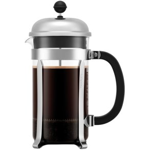 Bodum CHAMBORD Kaffeebereiter fr 8 Tassen 1 L, Borosilikatglas/Verchromt