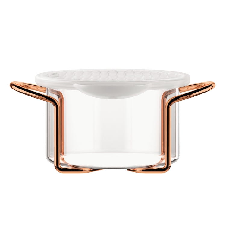 Bodum Glasskål med stålstativ og silikonelåg, 0.25 l HOT POT SET