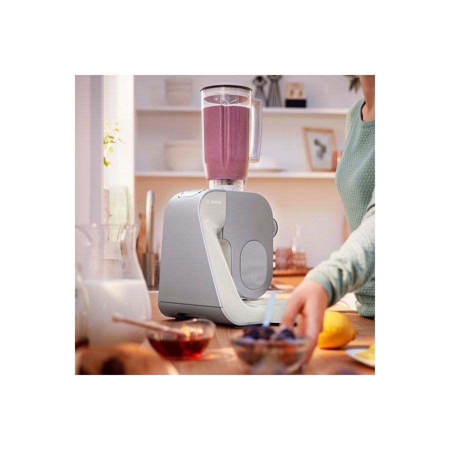 Bosch Serie 4 K�kkenmaskine 1000W inkl. 9 stk Tilbeh�r, Gr�/S�lv