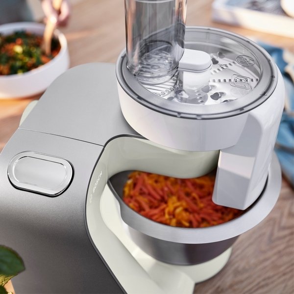 Bosch Serie 4 K�kkenmaskine 1000W inkl. 9 stk Tilbeh�r, Gr�/S�lv