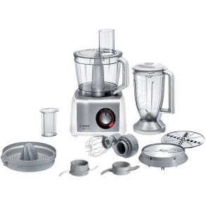 Bosch MultiTalent 8 Foodprocessor 1250W inkl. 11 stk. Tilbehr, Hvid/Rustfrit Stl