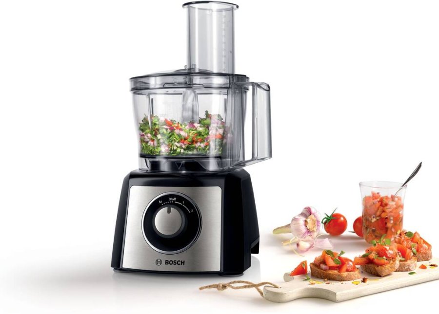 Bosch MultiTalent 3 Food Processor 800 W, Sort/Slv