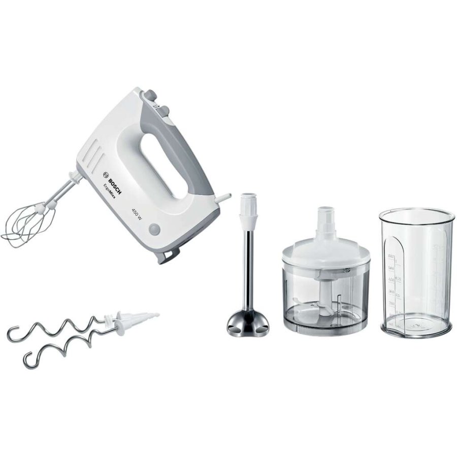 Bosch ErgoMixx Hndmixer m. Tilbehr 450W, Hvid/Window Grey