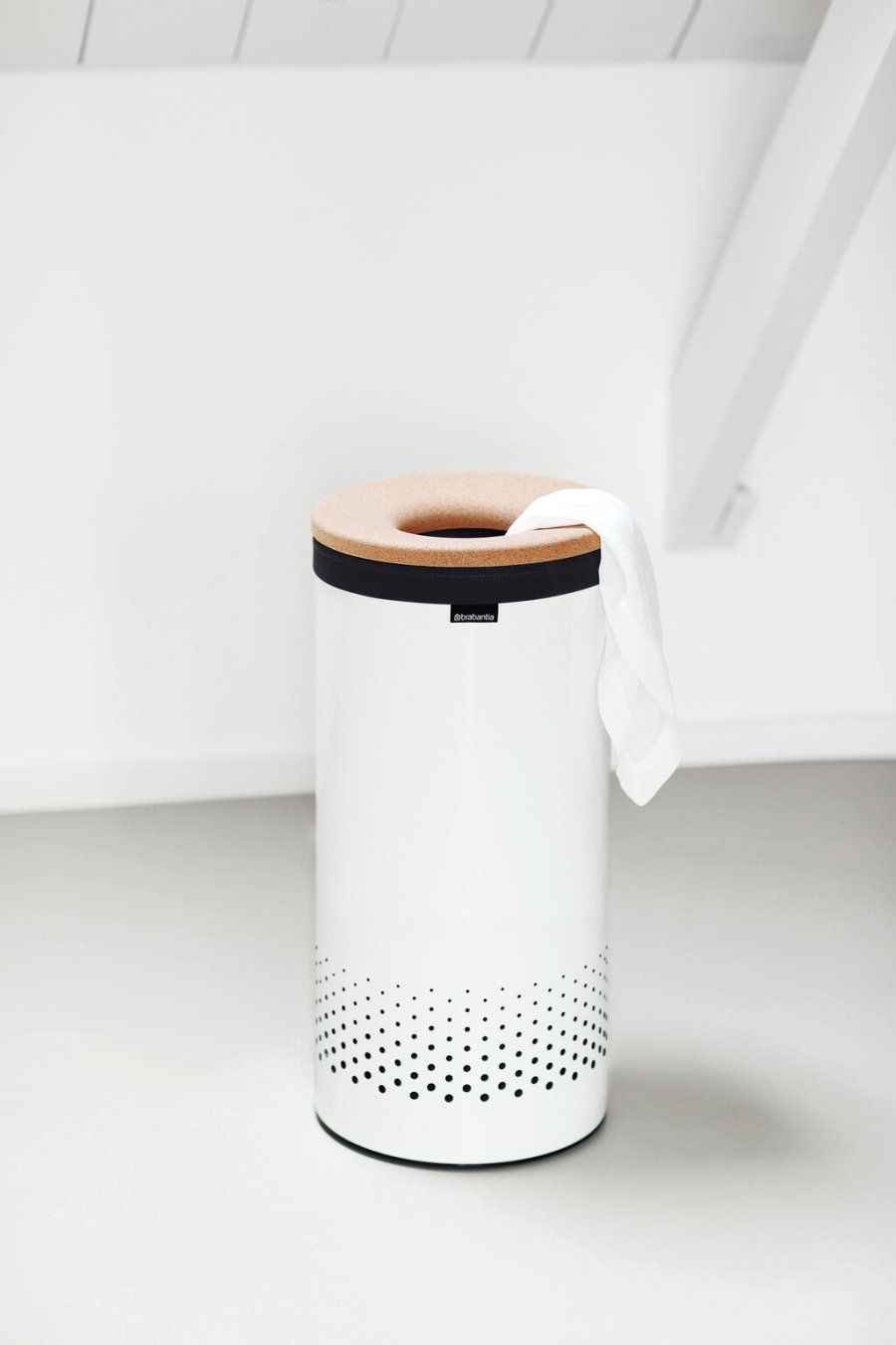 Brabantia Vasketjskurv m. Lg 35 L, Hvid/Kork