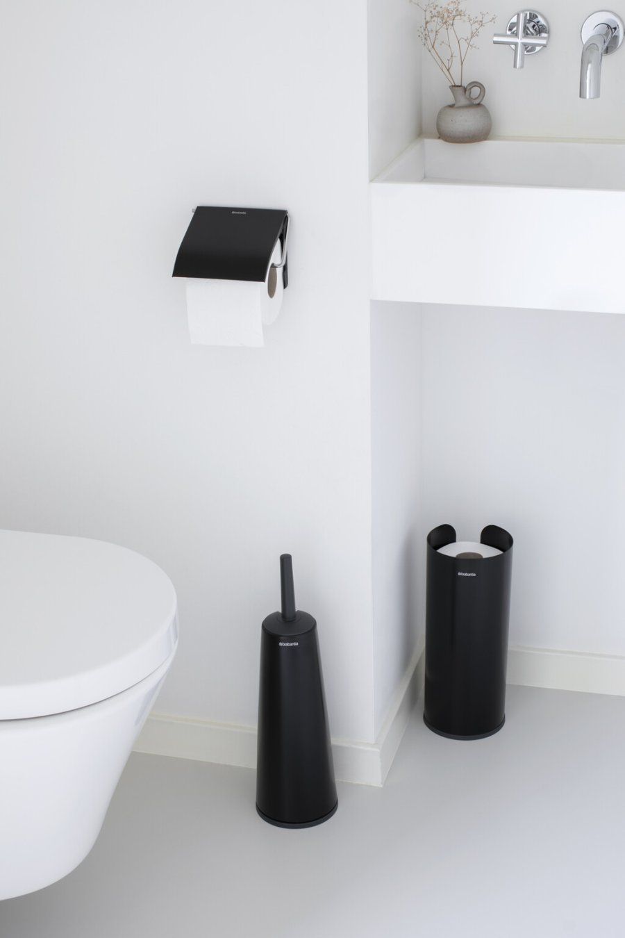 Brabantia ReNew Toiletrulleholder, Mat Sort