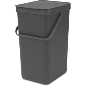 Brabantia Sort & Go Affaldsspand m. Låg 16 L, Grå