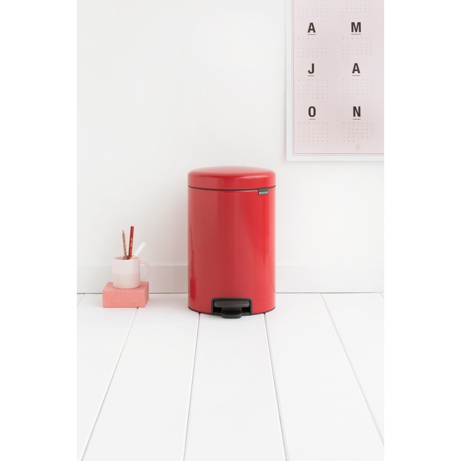 Brabantia NewIcon Pedalspand 12 L, Passion Red
