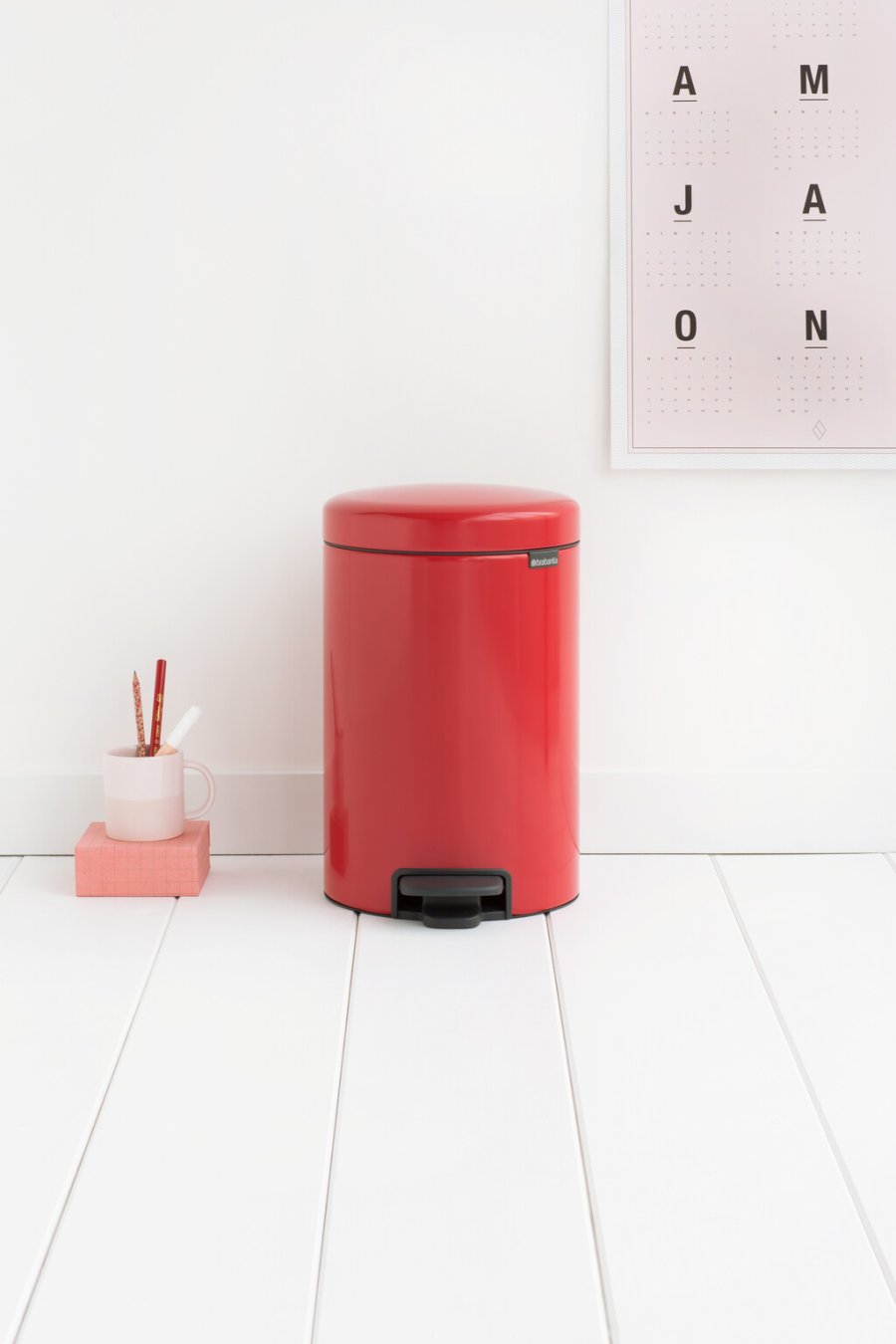 Brabantia NewIcon Pedalspand 12 L, Passion Red