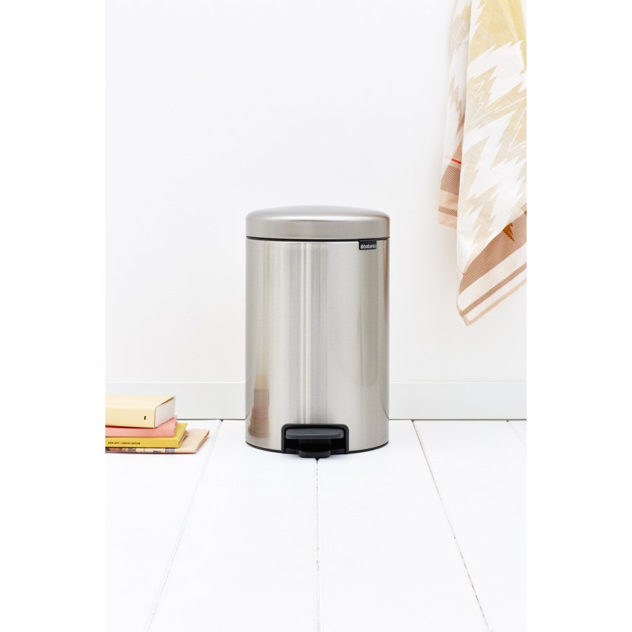 Brabantia NewIcon Pedalspand Fingerprint Proof 12 L, Mat Stl