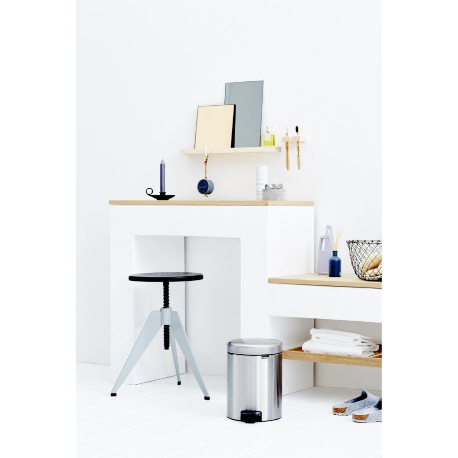 Brabantia NewIcon Pedalspand Fingerprint Proof 5 L, Mat Stl