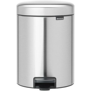 Brabantia NewIcon Pedalspand Fingerprint Proof 5 L, Mat Stl