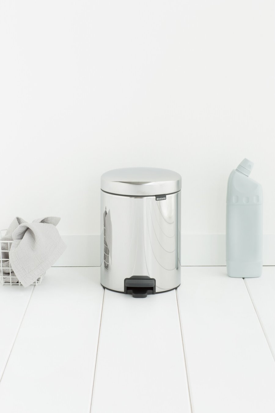 Brabantia NewIcon Pedalspand 5 L, Brilliant Steel