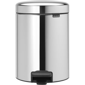 Brabantia NewIcon Pedalspand 5 L, Brilliant Steel