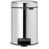 Brabantia NewIcon Pedalspand 3 L, Brilliant Steel