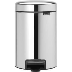 Brabantia NewIcon Pedalspand 3 L, Brilliant Steel