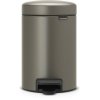 Brabantia NewIcon Pedalspand 3 L, Platinum