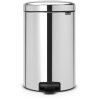 Brabantia NewIcon Pedalspand 20 L, Brilliant Steel