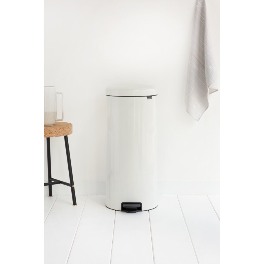 Brabantia NewIcon Pedalspand m. Metal Inderspand 30 L, Hvid