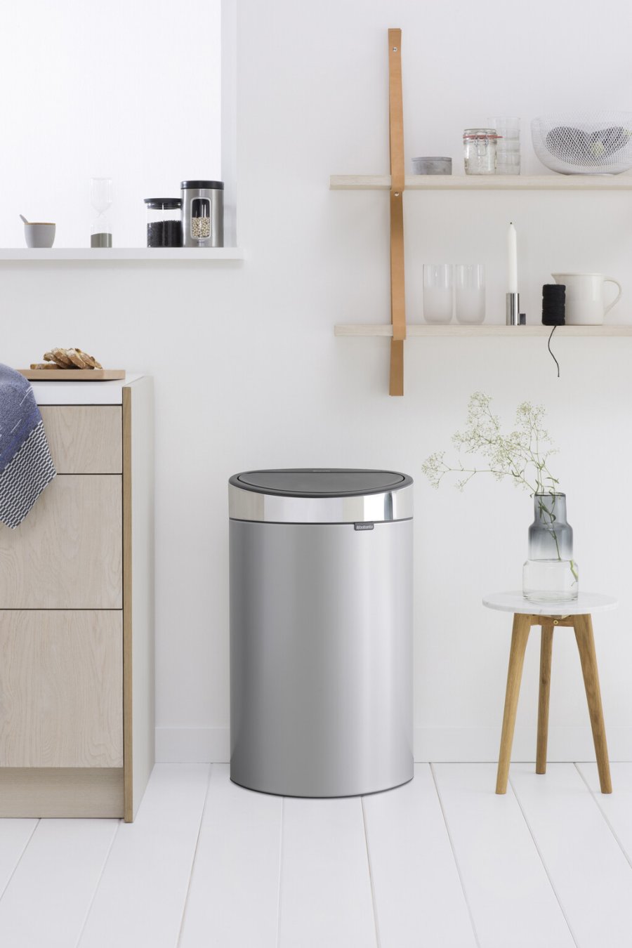 Brabantia Touch Affaldsspand m. Fingerprint Proof Lg 40 L, Metallic Grey