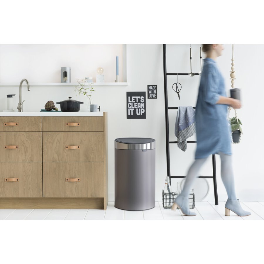 Brabantia Touch Affaldsspand 40 L, Platinum