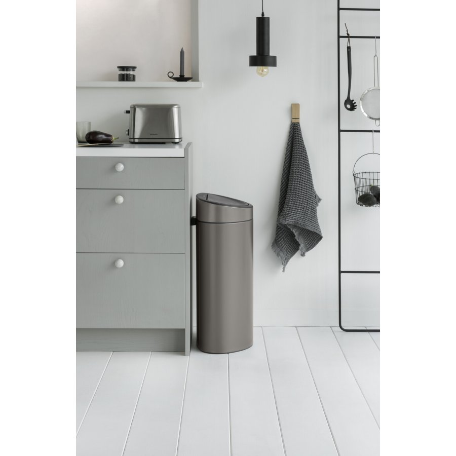 Brabantia Touch Affaldsspand 40 L, Platinum