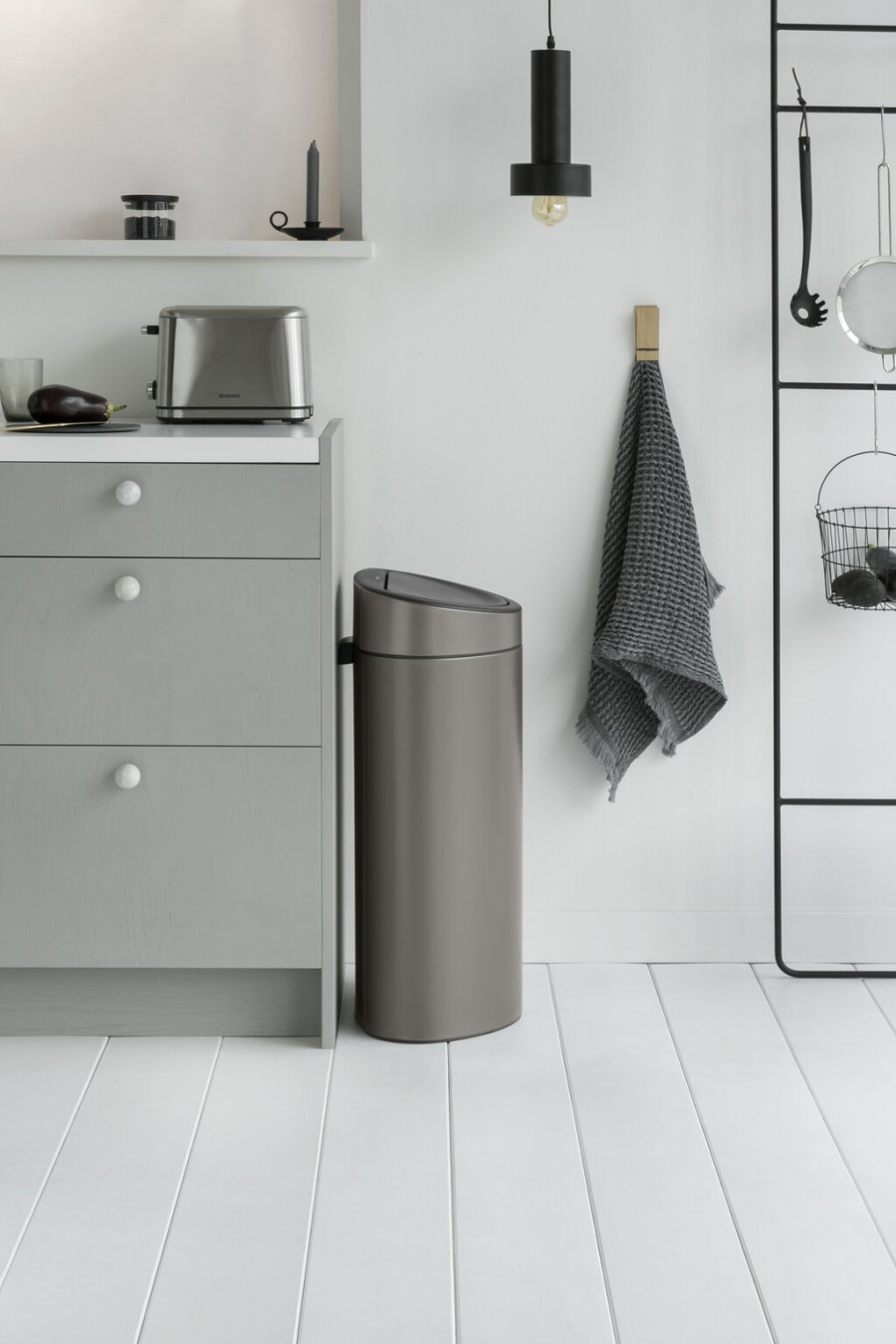 Brabantia Touch Affaldsspand 40 L, Platinum