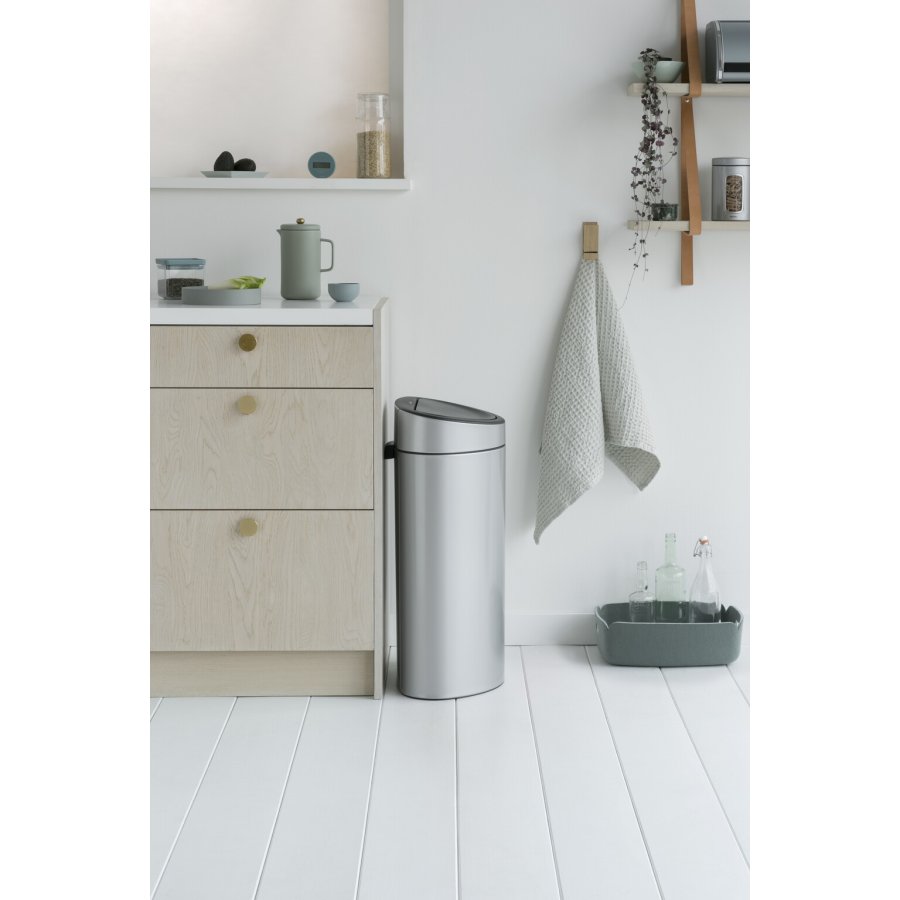 Brabantia Touch Affaldsspand 40 L, Metallic Grey