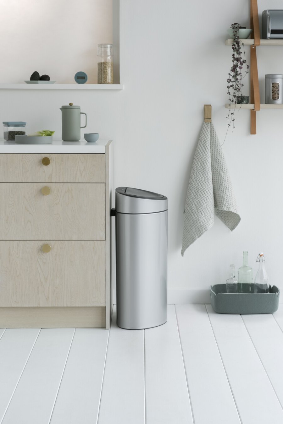 Brabantia Touch Affaldsspand 40 L, Metallic Grey