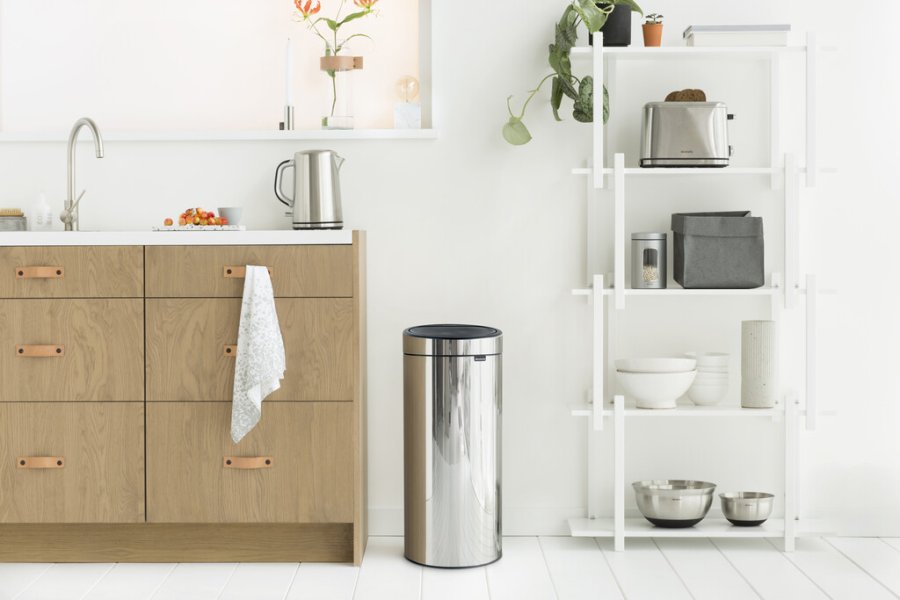 Brabantia Touch Affaldsspand 30 L, Brilliant Steel