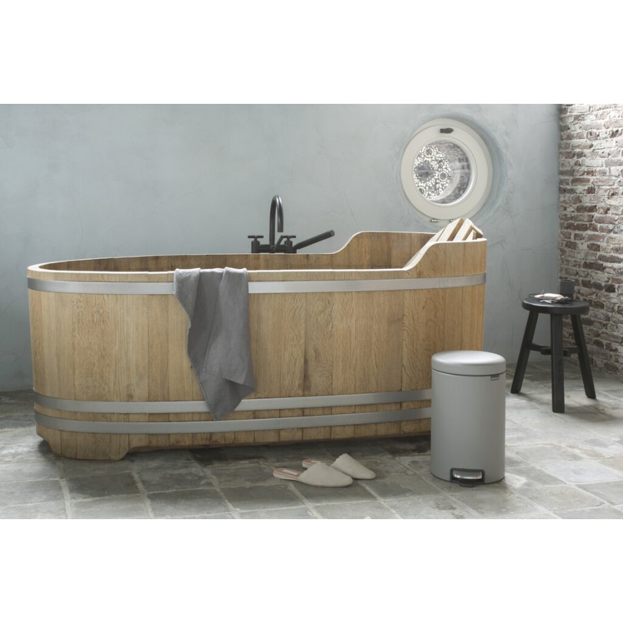 Brabantia NewIcon Pedalspand 12 L, Mineral Concrete Grey