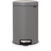 Brabantia NewIcon Pedalspand 12 L, Mineral Concrete Grey