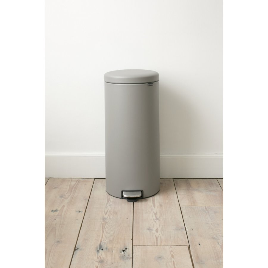 Brabantia NewIcon Pedalspand 30 L, Mineral Concrete Grey