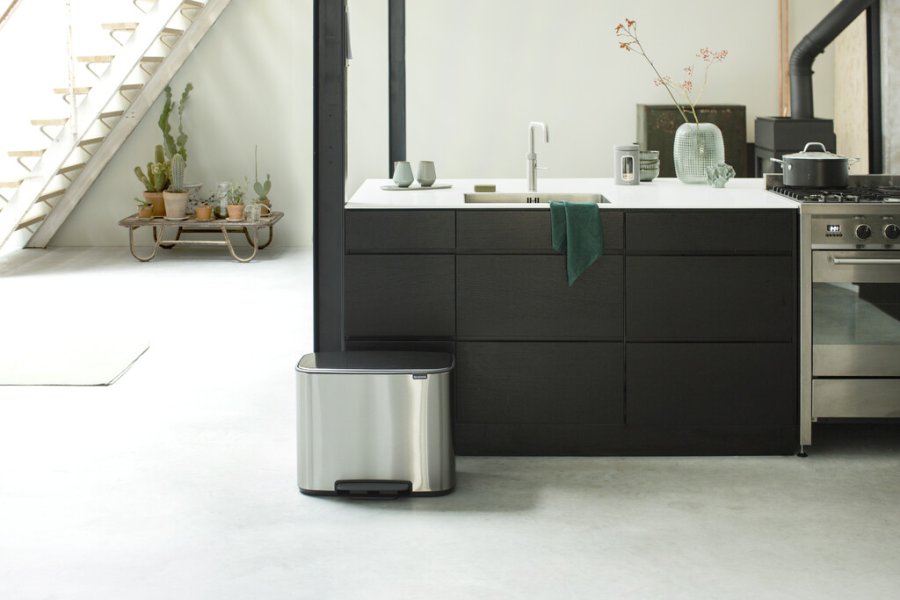 Brabantia Bo Pedalspand Fingerprint Proof 3x11 L, Mat Stl