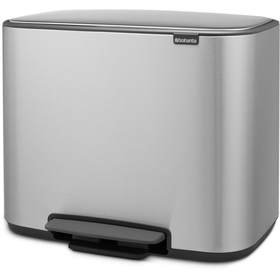 Brabantia Bo Pedalspand Fingerprint Proof 3x11 L, Mat Stl